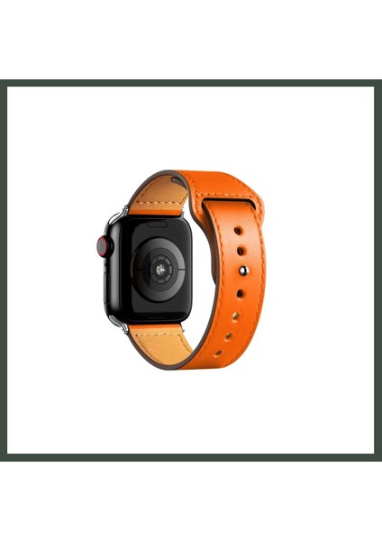 Bezos Watch 42MM Uyumlu KR415 Luaz Deri Kordon - Turuncu Nhr Fiyatı