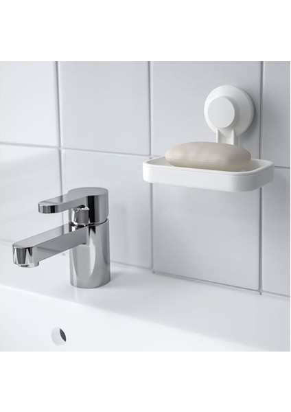 Beyaz Vantuzlu Banyo Sabunluğu Suya Dayanıklı Plastik Malzeme ile Şık Tasarım fiyatları