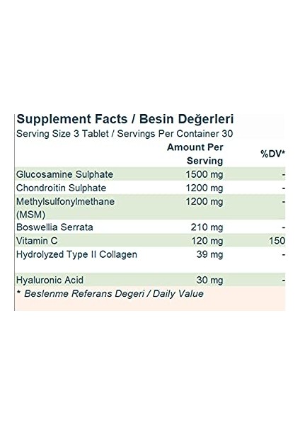Glukozamin & Kondroitin & Msm Tip 2 90 Tablet modelleri
