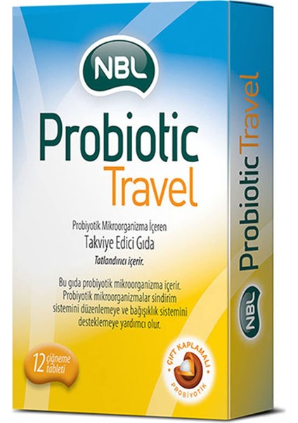 Probiotic Travel 12 Çiğneme Tableti Gıda Takviyesi fiyatları