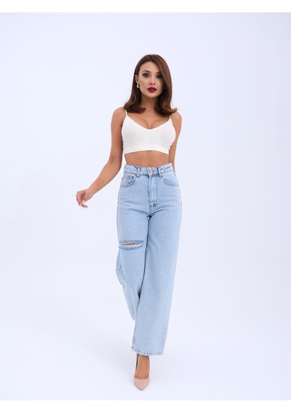 6491 Denim Wıde Leg-Açık Mavi modelleri