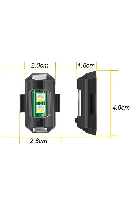 Resim Greathings 4 Adet 7 Renk 30 Mod Bisiklet Motor Drone Çakar Lamba, Bisiklet Işığı, Motor Drone Aksesuar Işık 