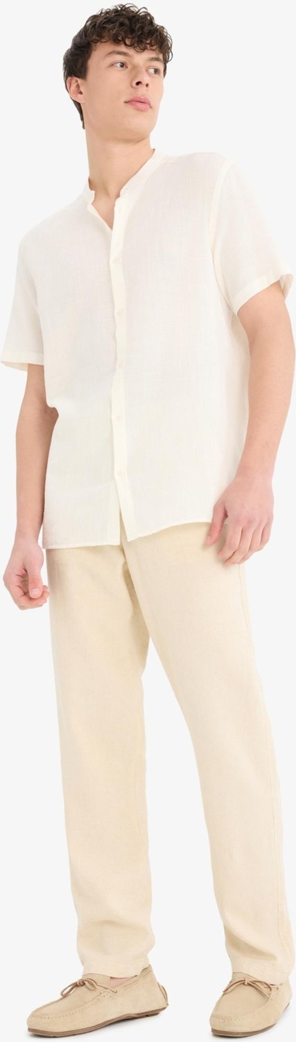DeFacto Relax Fit Rahat Kesim Dar Paça Keten Karışımlı Yazlık Pantolon C1140AX25SM