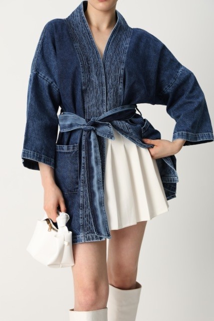 Modesto Denim Kimono Mavi görsel 3