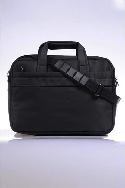 Ççs 71243 Siyah Kumaş Laptop Bölmeli Evrak Çantası görsel 2