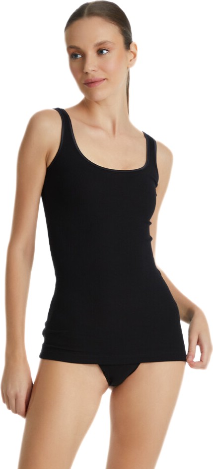 Blackspade Kadın Atlet Fine Rib 1614 - Beyaz