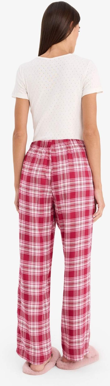 DeFacto Kareli Flanel Pijama Altı G1723AX26SP görsel 5