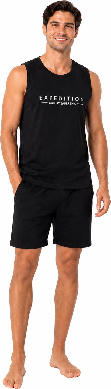 Özkan Underwear Özkan 1000-15-16-17 Erkek %100 Pamuklu Süprem Sıfır Kol Cepli Şortlu Pijama Takımı