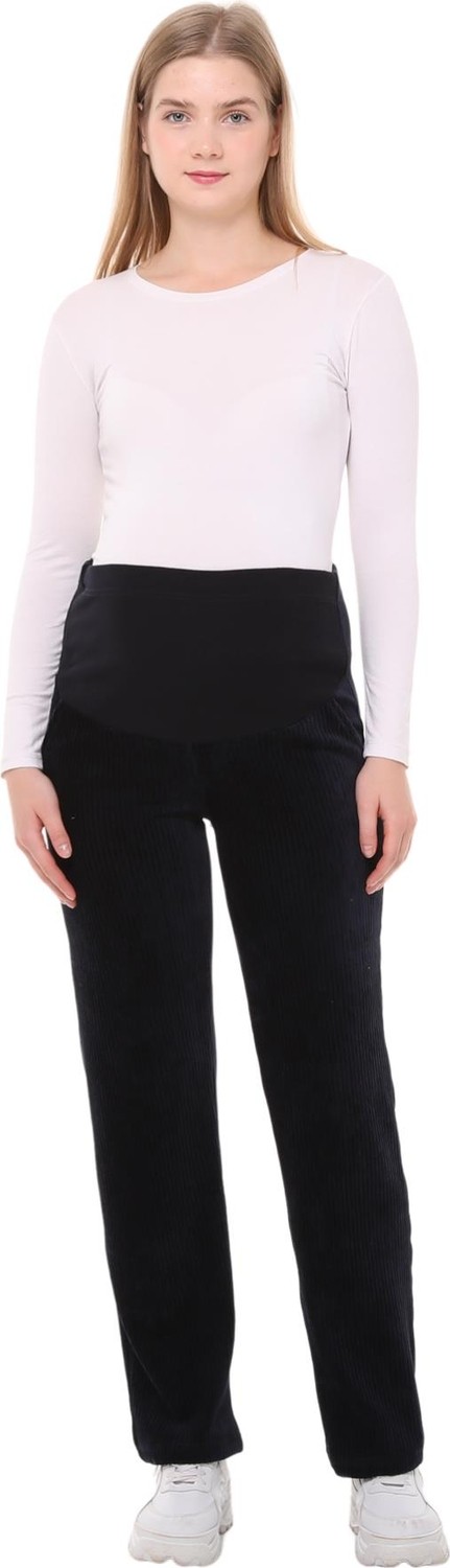 Luvmabelly MYRA8511 Beli Ayarlanabilir Kışlık Kadife Hamile Pantolonu görsel 2