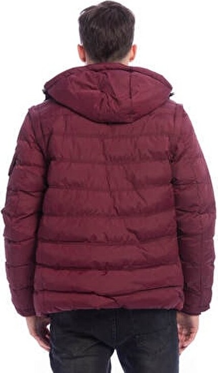 Dynamo Erkek Bordo Su Geçirmez Şişme Mont + Yelek 2 Si Bir Arada Günlük Kullanım İçin Orta Kalınlık görsel 2