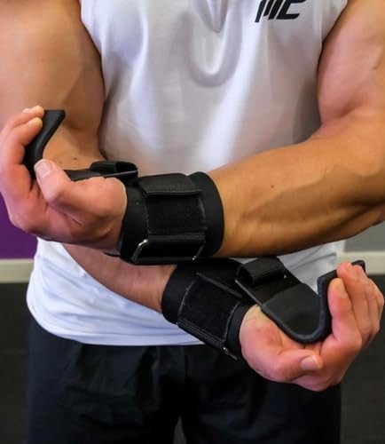 Die Grup Musclecloth Lifting Hooks Ağırlık Kaldırma Kancası Siyah görsel 5