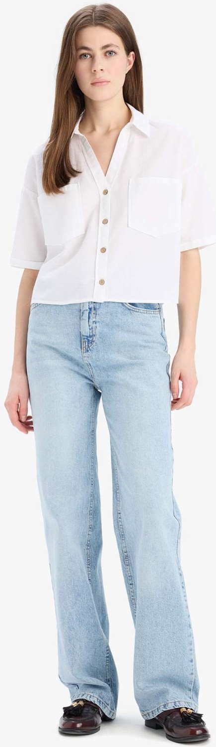 DeFacto Keten Karışımlı Boxy Fit Cepli Basic Gömlek V2523AZ25SP görsel 2