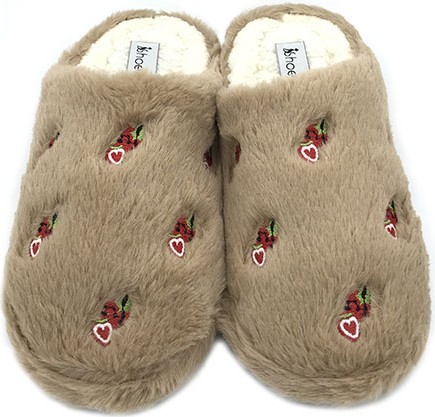 Shoemio Karla Nakışlı Kadın Ev Terliği görsel 3