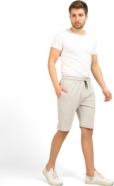 Esranın Dünyası Comeor Spor Pantolonu, Erkek, Kısa, Şort, Kısa Jogging Pantolonu, Koşu Şortu, Koşu Şortu, Erkek, Yazlık, Pamuk, Antrenman Pantolonu, Bermuda Şort, Fitness Pantolonu, Tenis Pantolonu, Gri, 5xl görsel 3