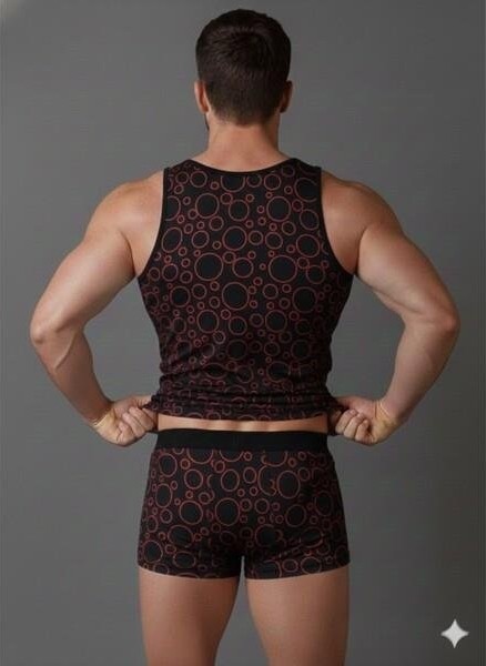 Melonika Erkek Desenli Tank Top Boxer Takımı görsel 2