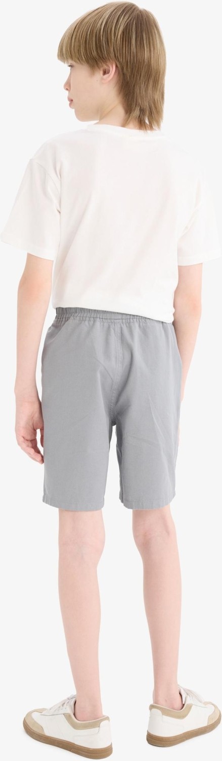 DeFacto Beli Lastikli Cepli Gabardin Şort Erkek Çocuk E3359A825HS görsel 8