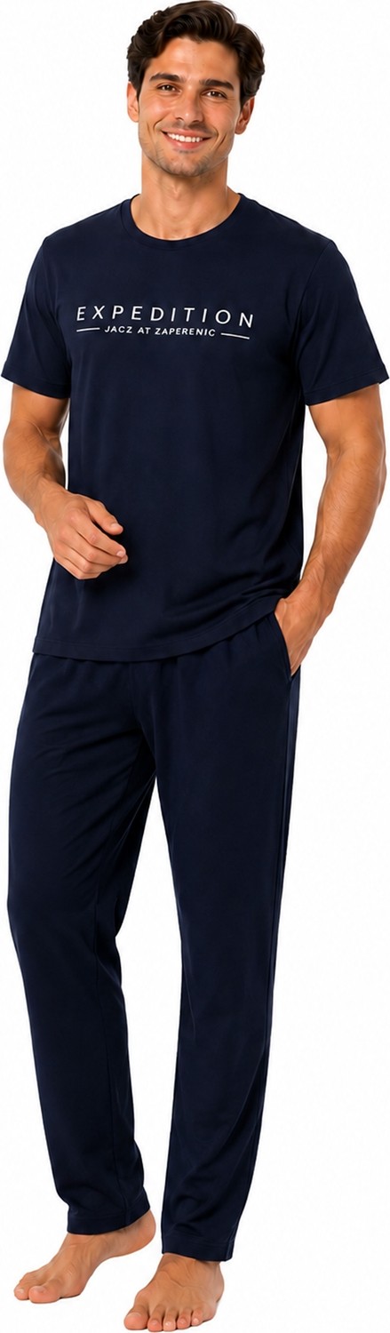 Özkan Underwear Özkan 1000-12-13-14 Erkek %100 Pamuklu Bisiklet Yaka Kısa Kollu Cepli Pijama Takımı