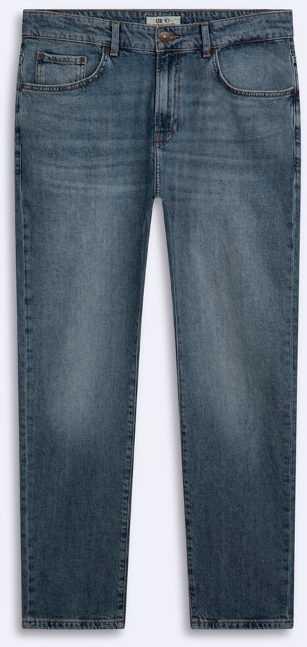 LTB Renar L Tapered Slim Orta Bel Mid Indigo Jean Pantolon