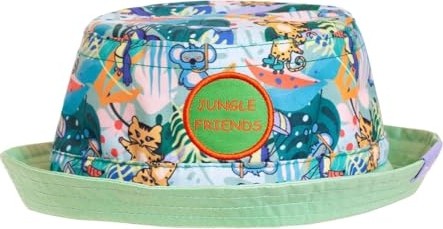 1001 Milk&moo Jungle Friends Ayarlanabilir Bebek Yazlık Şapkası 0-18 Ay görsel 4