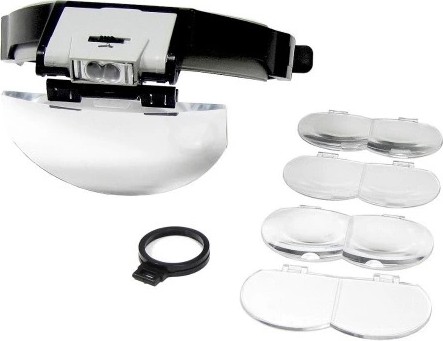 TeknoKapsül Lens Takmalı 5 Lenslı, LED Lambalı Şapka Tip Büyüteç görsel 2