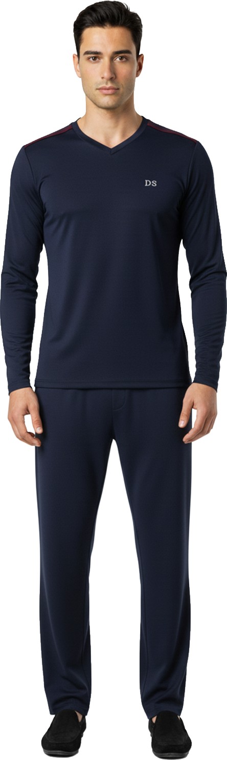 D'S Damat Ds Damat Maschio Pamuk V Yaka Pijama Takımı Siyah