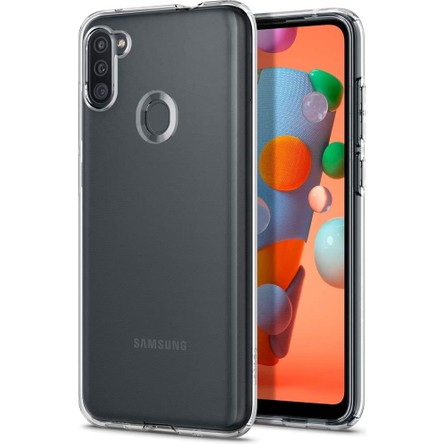 Spigen Samsung Galaxy M11 / A11 ile Uyumlu Kılıf Liquid Crystal 4 Tarafı Tam Koruma Crystal Clear - ACS00856