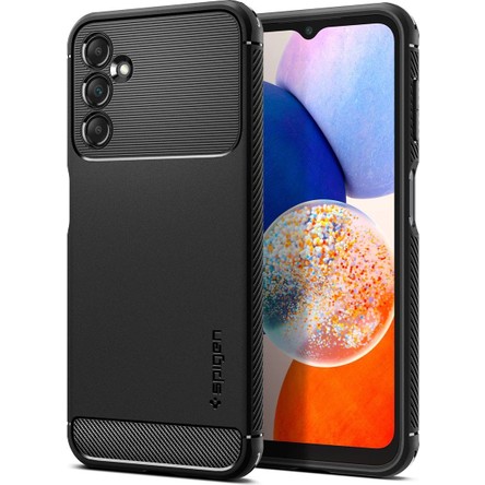 Spigen Samsung Galaxy A14 5G ile Uyumlu Kılıf Rugged Armor Matte Black - ACS05847