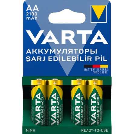 Varta VARTA 2100mAh AA Şarj Edilebilir 4'lü Pil