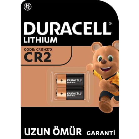 Duracell DURACELL CR2 (2’li Paket) yüksek güçlü lityum pil 3V (CR15H270)