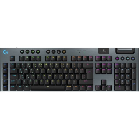 Logitech G915 x Lıghtspeed Rgb Aydınlatmalı Pc ve Mac ile Uyumlu Kablosuz Ingilizce Oyun Klavyesi, Siyah