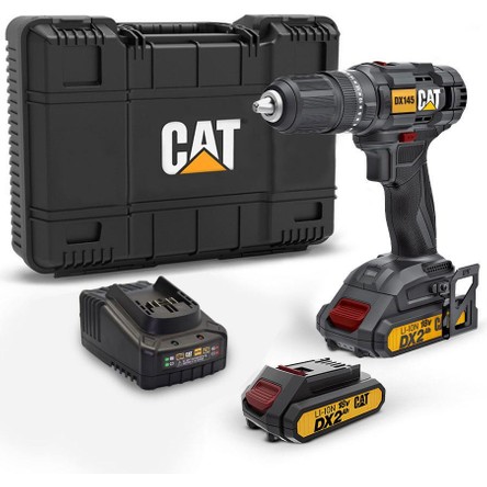 Cat DX145.1 18VOLT/2.0AH Li-Ion Çift Akülü Profesyonel Şarjlı Matkap