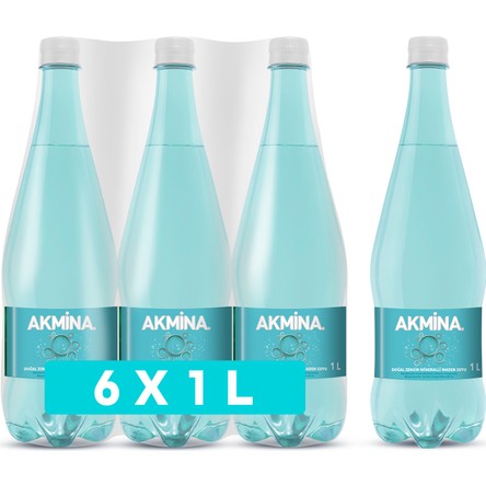 Akmina Doğal Zengin Mineralli Düşük Sodyumlu Maden Suyu 6x1 L