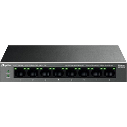 TP-Link Tp-Link LS108GP 10-100-1000 Mbps 8 Port Poe+ Switch Metal Kasa