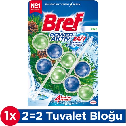 Bref WC Power Aktiv DuopackKatı Tuvalet Bloğu Çam
