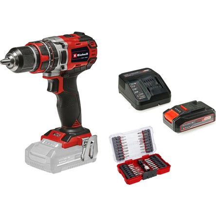 Einhell TP-CD 18/50 Li-i BL, Akülü Darbeli Vidalama Seti (2,5 Ah Akü ve Şarj Cihazı , 33 Parça Uç Seti Dahildir)