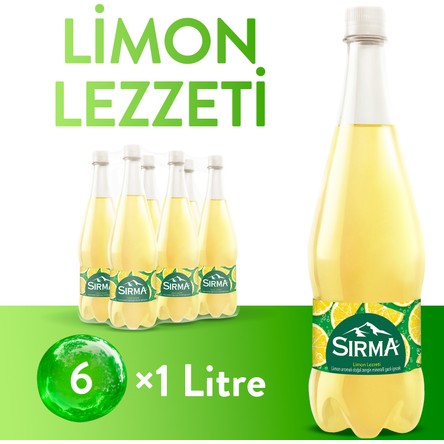 Sırma C Vitaminli Limon Aromalı Doğal Maden Suyu 6x1 L