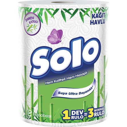 Solo Bambu Katkılı Dev Rulo 1=3 Kağıt Havlu