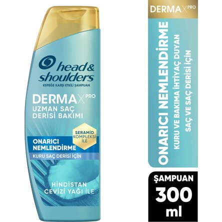 Head&Shoulders DermaXPRO Onarıcı Nemlendirme Kepek Karşıtı Şampuan Hindistan Cevizi Yağı ve Seramid ile 300ml