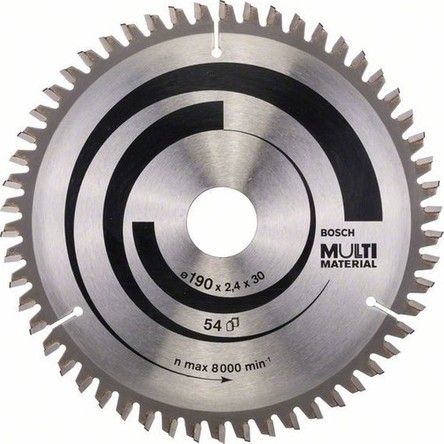 Bosch - Çoklu Malzeme İçin Daire Testere Bıçağı - 190 X 30 X 2,4 Mm, 54 Diş