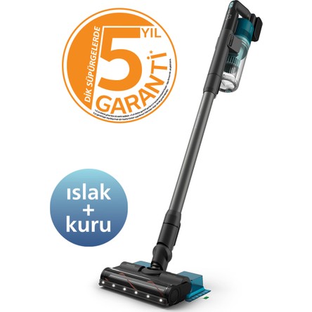 Philips 6000 Serisi Kablosuz Dikey Süpürge, PowerCyclone 11, Aqua Modül ile Kolay Mop, TriActive LED Başlık, 64 Dakika Kullanım, XC6553/01