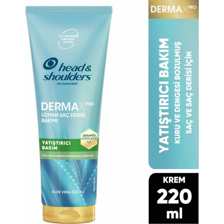 Head&Shoulders DermaXPRO Yatıştırıcı Saç ve Saç Derisi Bakım Kremi Aloe Vera Özü ve Seramid ile 220ml