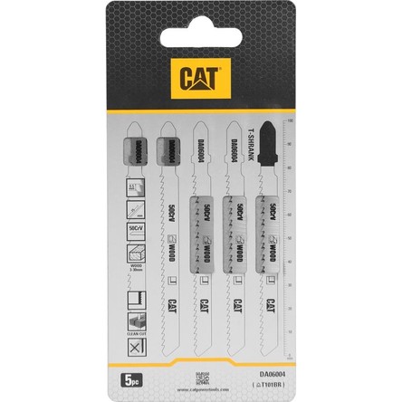 Cat DA06004 5 Parça Profesyonel Ahşap Ters Çapaksız Temiz Kesim Dekupaj Testere Bıçağı, Ucu