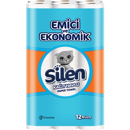 Silen Kağıt Havlu 12'li Rulo Ultra Emici ve Ekonomik Temizlik İçin İdeal Seçim