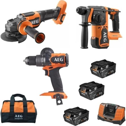 AEG Aeg JP18AA3-503B 18V Akülü 3'lü Set (BSB18C3BL+BEWS18-125BLPX2+BBH18BL2) (4935479881)