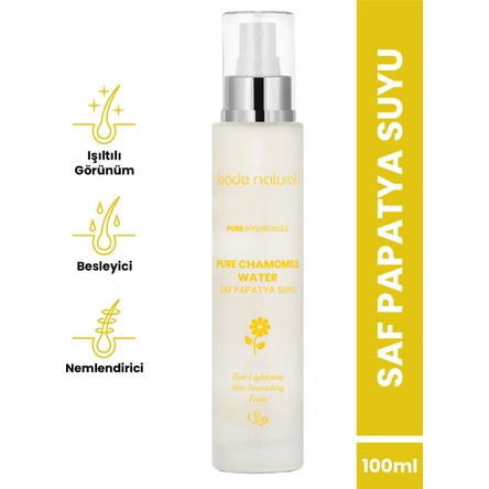 Bade Natural Papatya Suyu Saç Toniği %100 Doğal ve Saf 100 ml