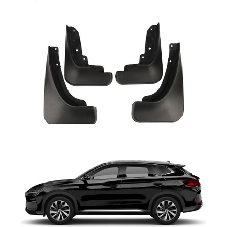 Ramm Byd Seal U Ön ve Arka Paçalık Spor Kısa Model (4 Adet) Mat Siyah
