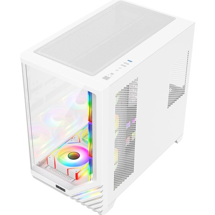 Fazeon F3 750W 80+ Bronze Argb 7X120MM Fanlı Atx Beyaz Gamıng Kasa