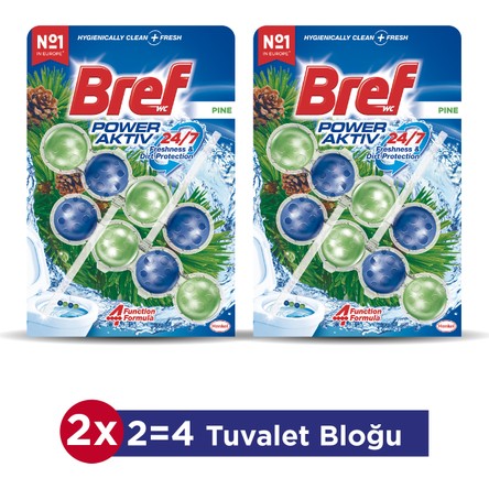 Bref Wc Power Aktiv Duopackkatı Tuvalet Bloğu Çam 2'li