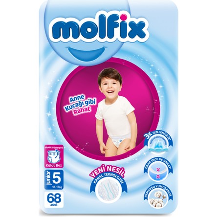 Molfix Külot Bebek Bezi 5 Beden Junior Ultra Fırsat Paketi 68 Adet