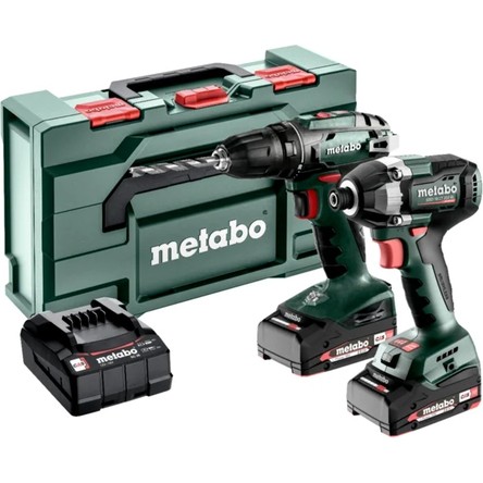 Metabo Combo Set 2.8.1 Bs 18 Akülü Matkap + SSD 18 Lt 200 Bl Akülü Vidalama + 2x 18V 2.0 Ah Akü + Şarj Cihazı - 685193000